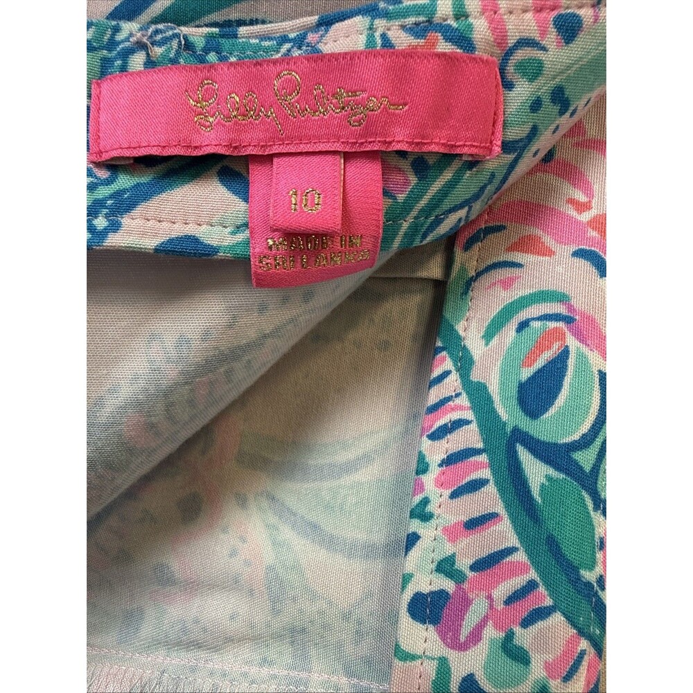 Lilly Pulitzer Faye Pink Tropics Skort 10 Ruffle Resort Coastal Beach Preppy - Picture 4 of 12
